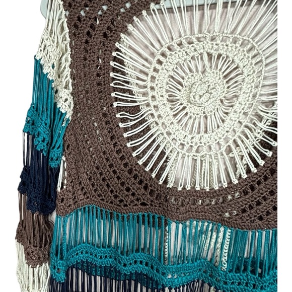 Willow & Clay Crocheted Long Sleeve Open Cardigan With Tie Size S - Picture 9 of 12